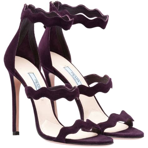 prada scalloped suede sandal|prada platforms.